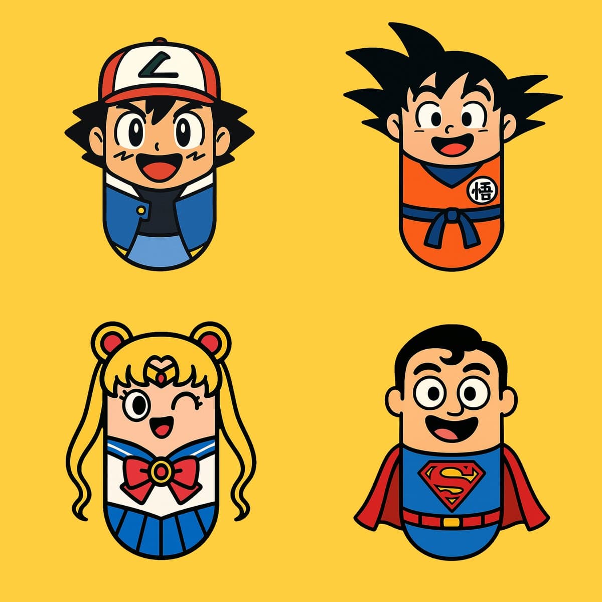 Cartoon illustration of a pill character