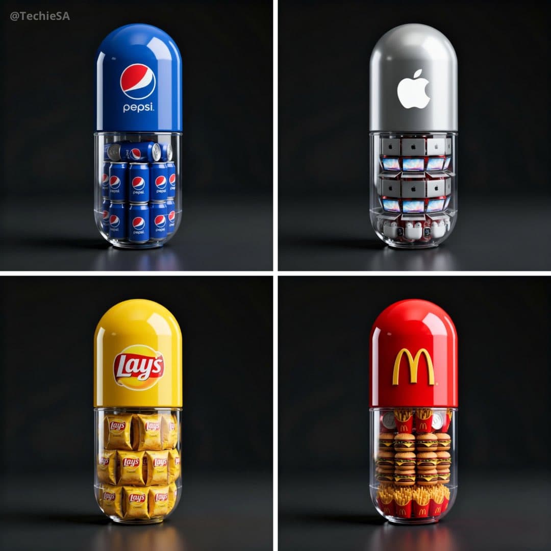 대형 캡슐형 컨테이너의 브랜드 3D 렌더링 이미지