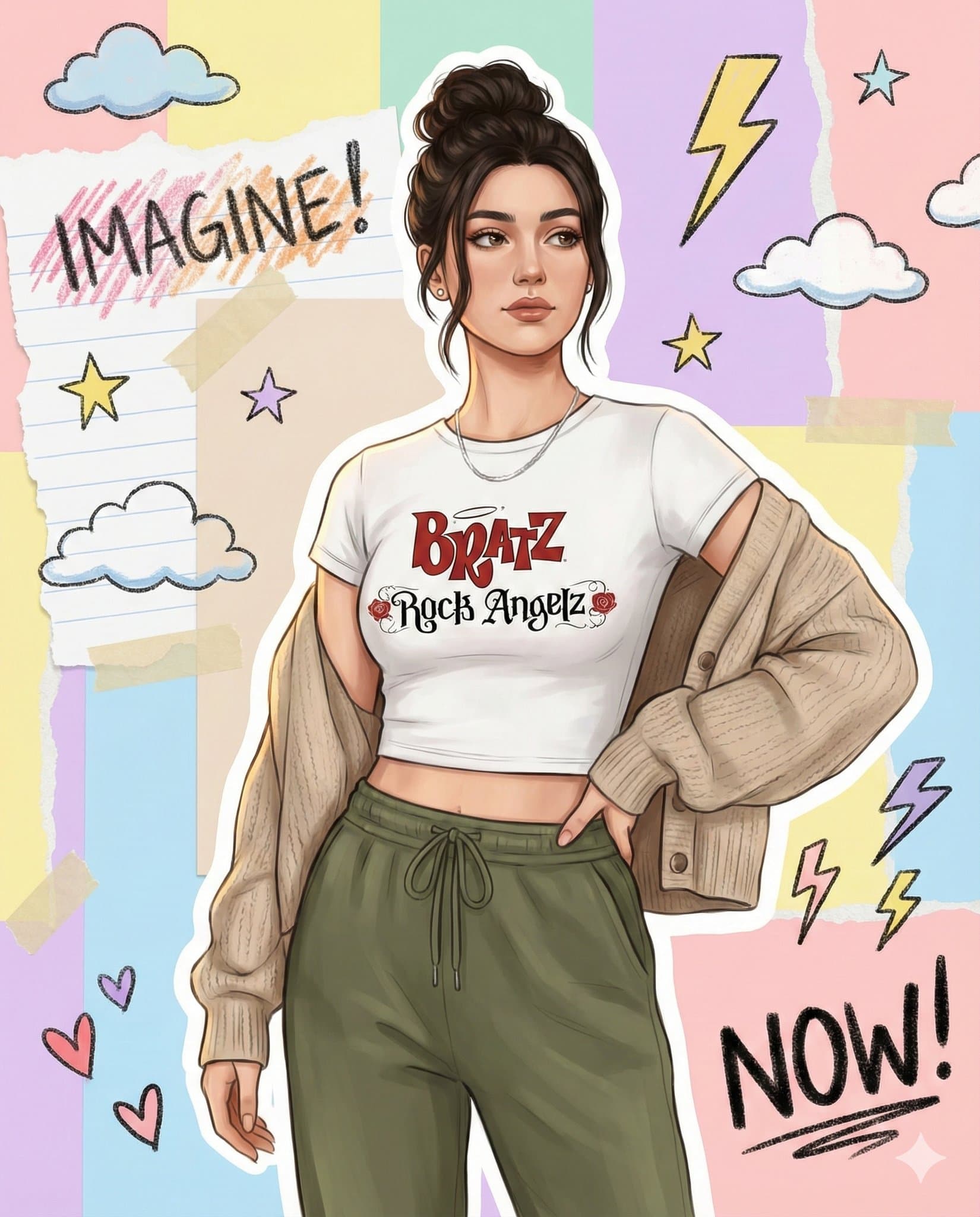 Digital scrapbook style full of artistic flair