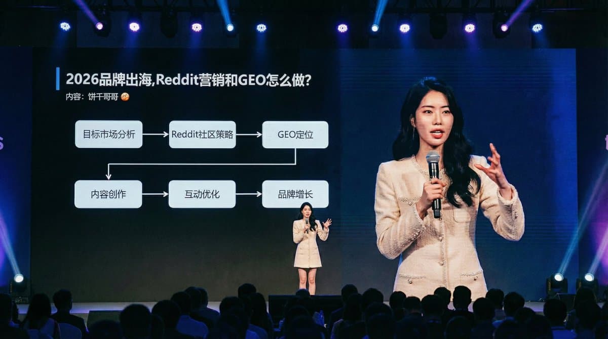 Colocar a la persona en un escenario de conferencia con un nivel de prestigio al máximo