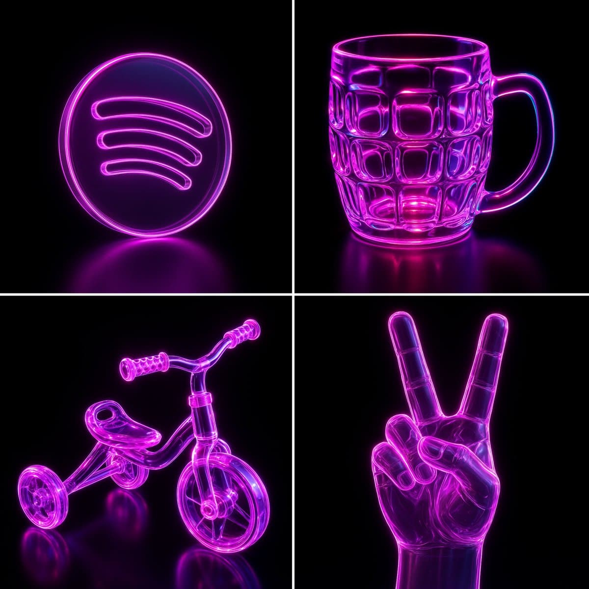 Neon glass glow